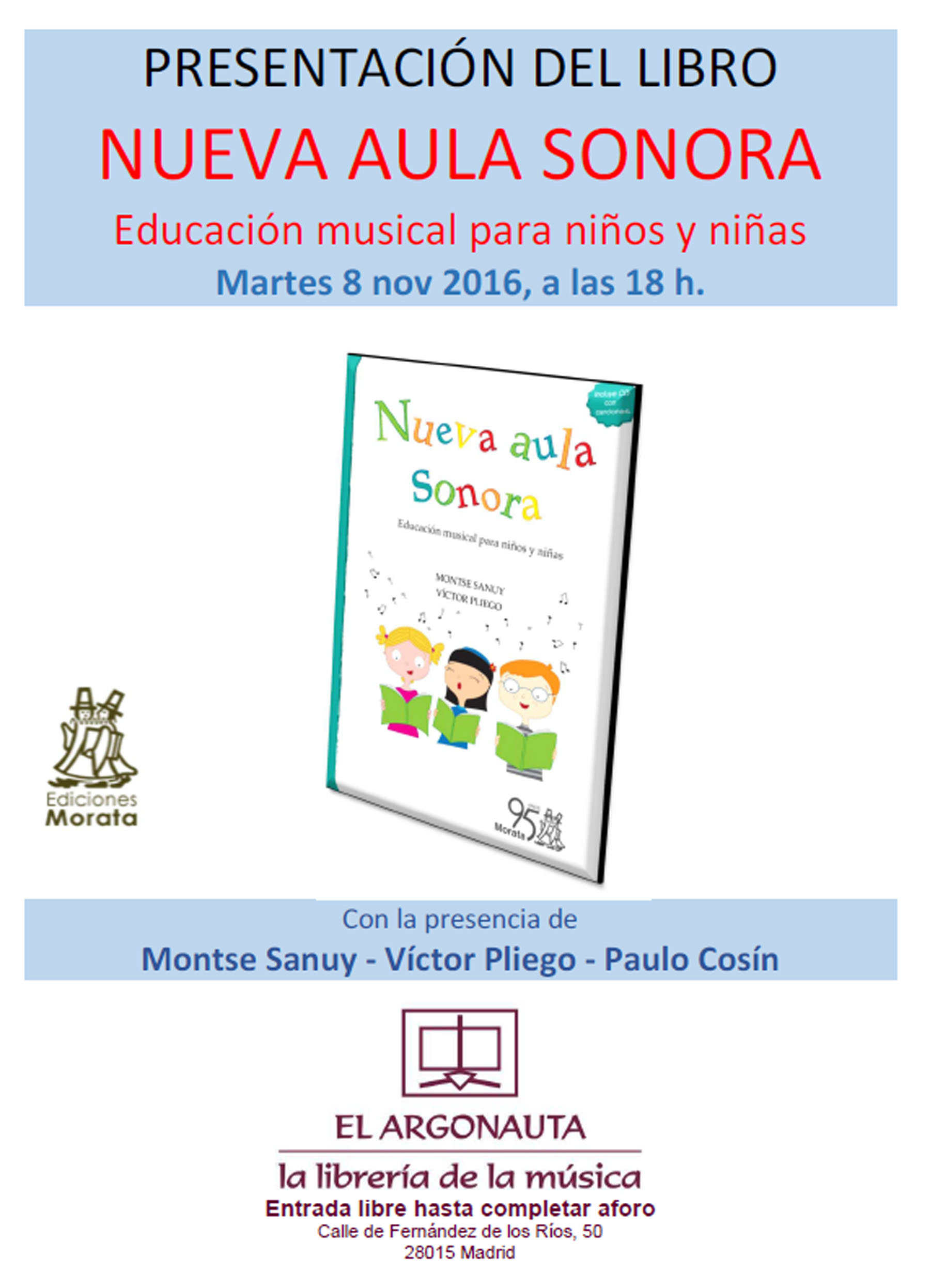 Presentación de "Nueva Aula Sonora", de Montse Sanuy y Víctor Pliego,