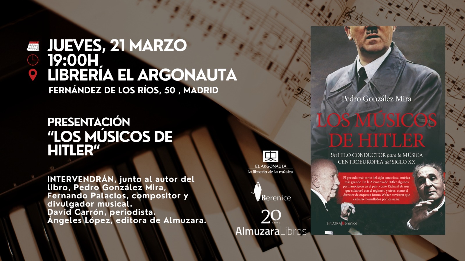 Presentación del libro 'Los músicos de Hitler' de Pedro González Mira