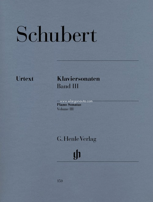 Piano Sonatas (Early and Unfinished Sonatas) revised edition Vol. 3 = Klaviersonaten (Frühe und unvollendete Sonaten, revidierte Ausgabe) Vol. 3