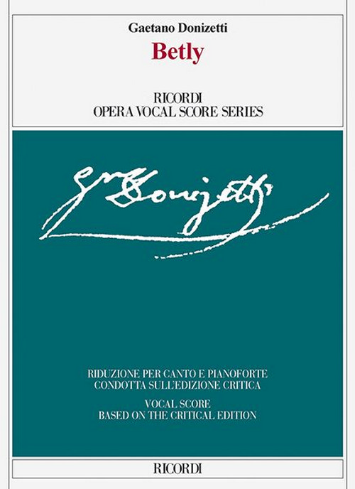 Betly: Critical Edition, Vocal and Piano Reduction. 9788875929510