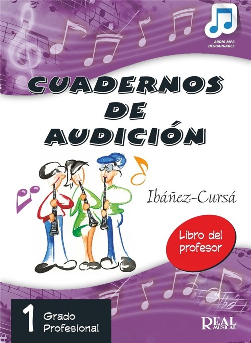 Cuadernos de audición: grado profesional, 1. Libro del profesor (+audio online). 9790052000424