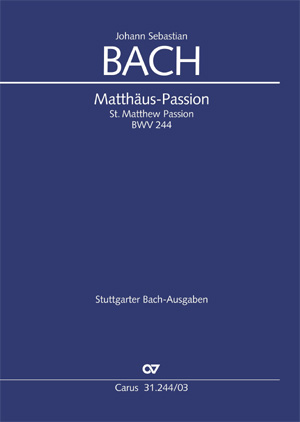 St. Matthew Passion, Soli (SATB), Mixed Choir and Piano