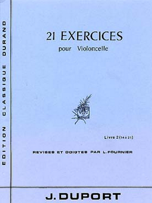 21 Exercices  pour violoncelle, livre 2 (14 à 21). 