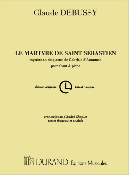 Martyre de Saint Sébastien, pour chant et piano. 9790044012886