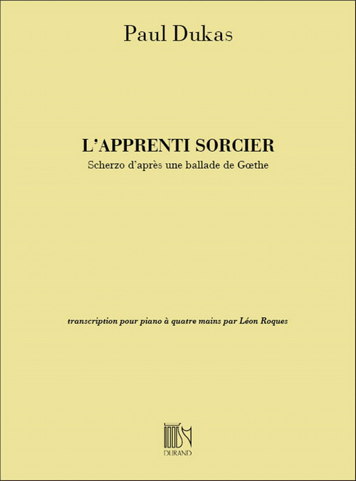 L' apprenti sorcier, transcription pour piano à 4 mains par Léon Roques