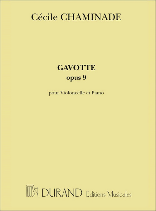 Gavotte, Opus 9, pour violoncelle et piano
