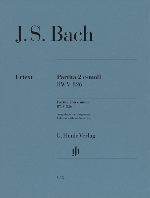 Partita 2 in c minor, BWV 826, Piano, edition without fingering