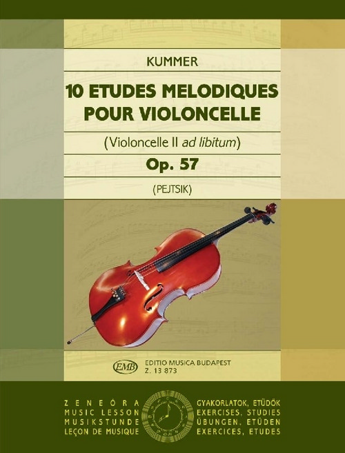 10 Études mélodiques pour violoncelle (violoncelle II ad lib.), op. 57