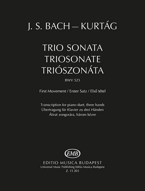 Trio Sonate BWV 525, First Movement, Transcription for Piano Duet
