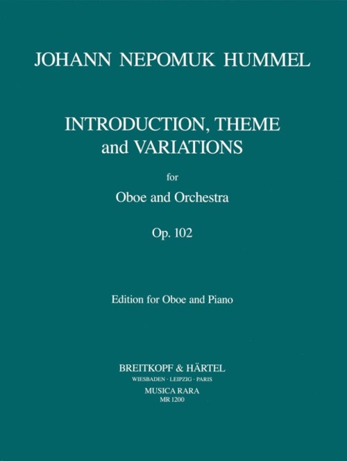 Introduction, Theme and Variations, for Oboe and Orchestra, op. 102, Edition for Oboe and Piano