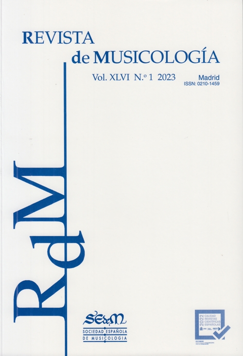Revista de Musicología, vol. XLVI, 2023, nº 1