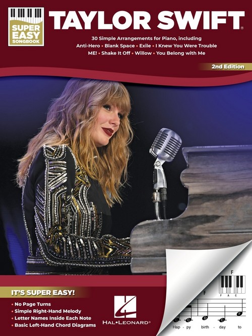 Taylor Swift Super Easy Songbook, 2nd Edition, Vocal and Piano. 9781705192733