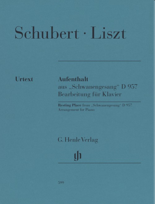 Aufenthalt aus "Schwanengesang" D957. Bearbeitung für Klavier =  Resting Place, from "Schwanengesang" D957. Arrangement for Piano <br>. 9790201805993