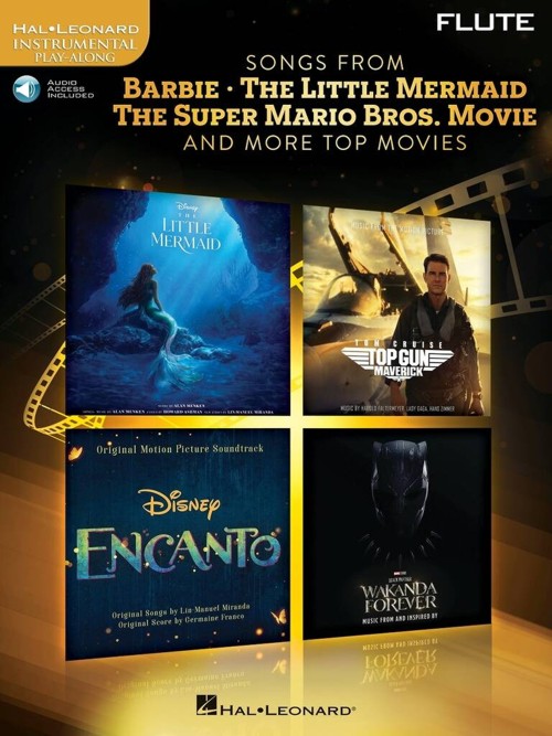 Songs from Barbie, The Little Mermaid, The Super Mario Bros Movie, and More Top Movies, for Flute