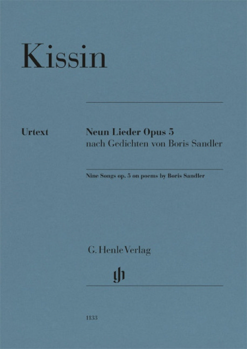 Nine Songs op. 5 op. 5, on Poems by Boris Sandler. Voice and Piano