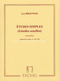 Études Simples pour Guitare, 4ª série, nº 16 à 20 (Estudios Sencillos)