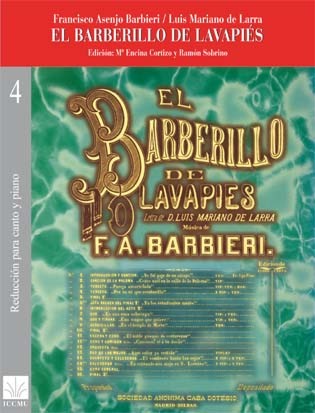 El barberillo de Lavapiés, zarzuela en tres actos - Reducción para canto y piano