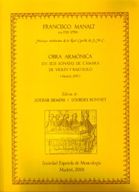 Obra Armónica, en seis sonatas de cámara de violín y bajo solo (Madrid, 1757)