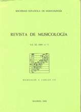 Revista de Musicología, vol. XI, 1988, nº 3: Homenaje a Carlos III