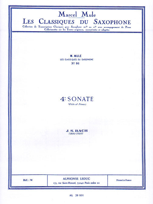 Sonata nº 4 , pour saxophone et piano