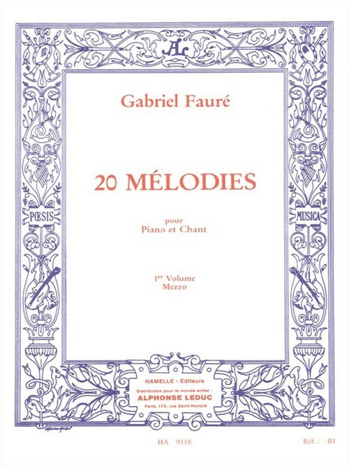 20 melodies, vol. 1, chant (mezzo-soprano) et piano