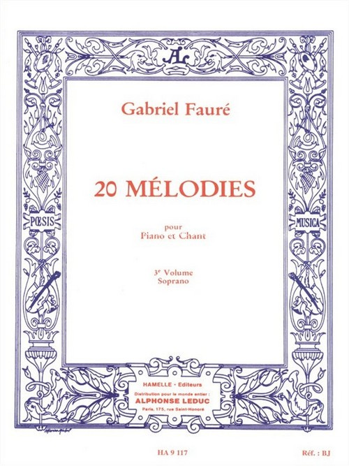 20 melodies, vol. 3, chant (soprano) et piano