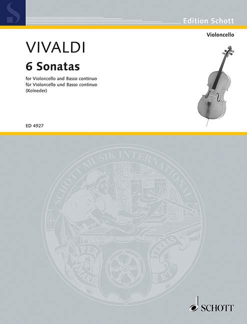 Sechs Sonaten. Violoncello und Basso continuo. 9790001056656