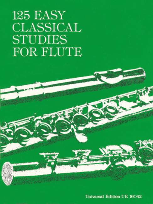 125 Easy Classical Studies For Flute, taken from classical flute methods. 9783702412906