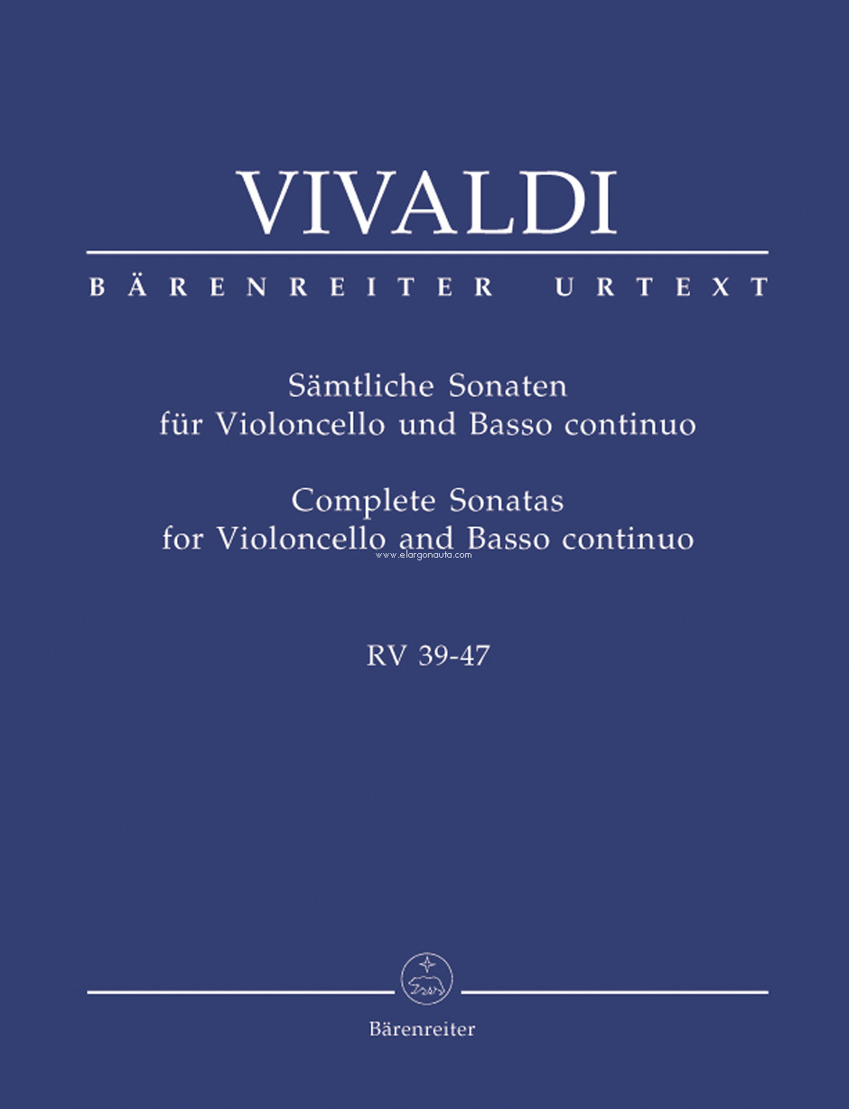 Sämtliche Sonaten für Violoncello un Basso continuo. RV 39-47