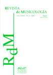 Revista de Musicología, vol. XXIX, 2006, nº 2