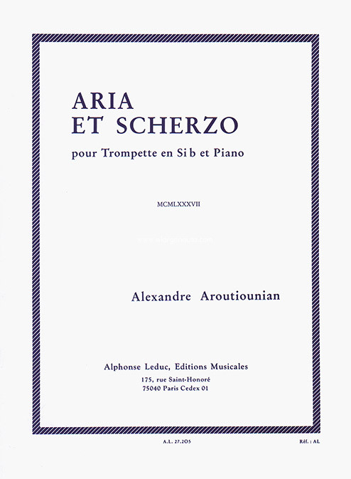 Aria et Scherzo. Trompette en Sib et Piano