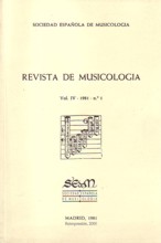 Revista de Musicología, vol. IV, 1981, nº 1