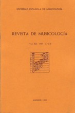 Revista de Musicología, vol. XII, 1989, nº 2-B