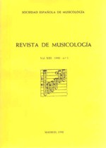 Revista de Musicología, vol. XIII, 1990, nº 1