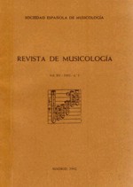 Revista de Musicología, vol. XV, 1992, nº 1