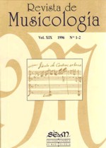 Revista de Musicología, vol. XIX, 1996, nº 1-2