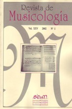Revista de Musicología, vol. XXV, 2002, nº 1
