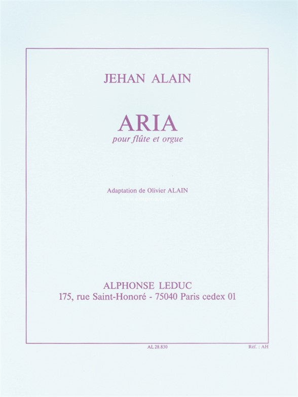 Aria, Flute and Organ