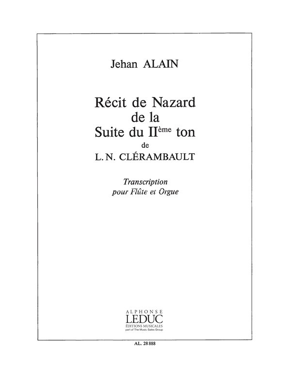 Reçit de Nazard, Flute and Organ