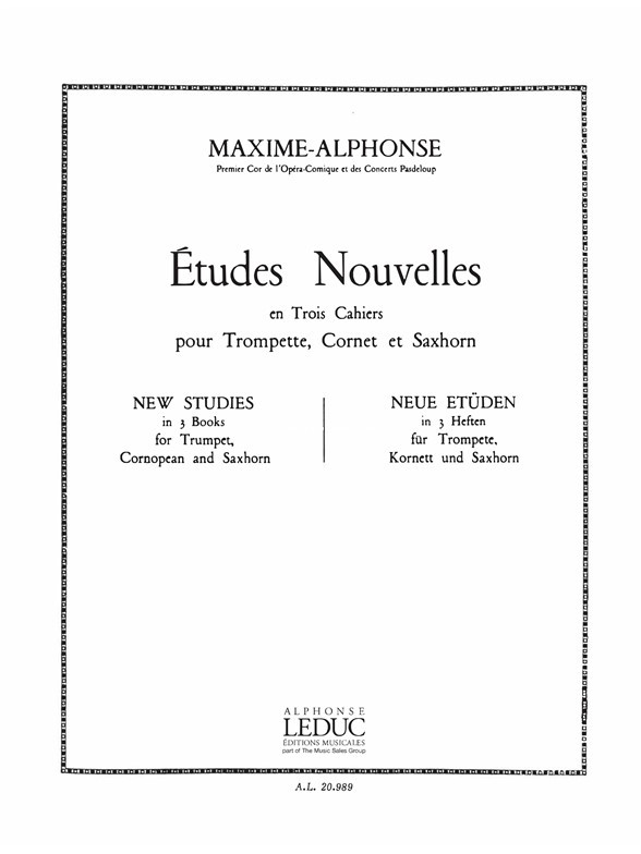 Etudes nouvelles Vol.3, Trumpet