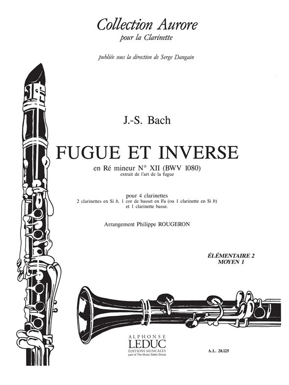Bach Js Rougeron Fugue et Inverse 4 Clarinets