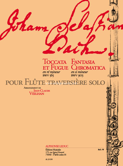Toccata and Fugue BWV 565. Fantasia Chromatica, Flute. 9790046293993