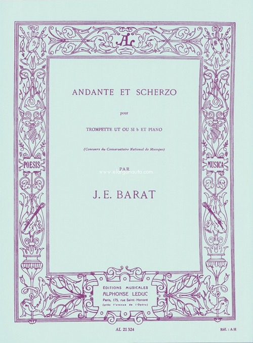 Andante et Scherzo, pour trompette en Ut ou Si b et piano. 9790046213243