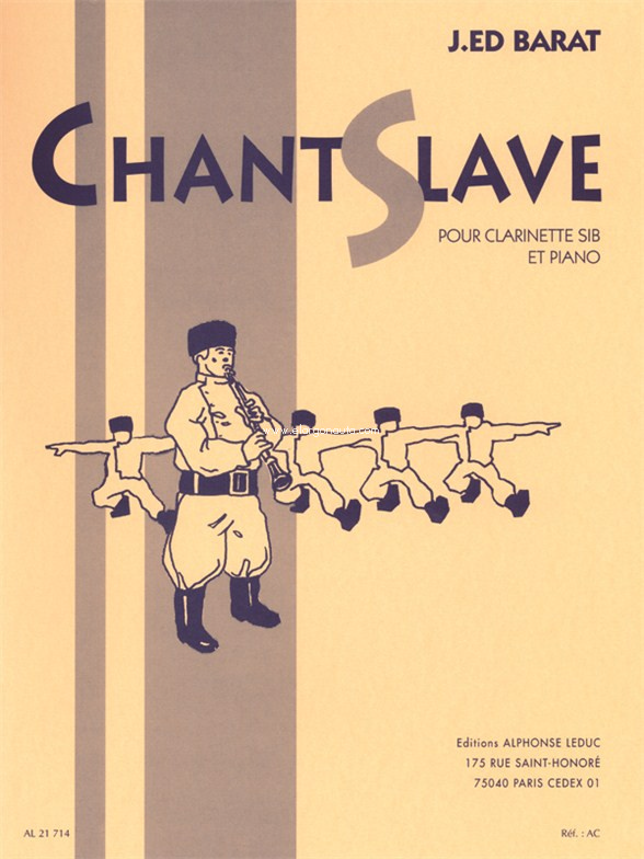 Chant Slave, pour clarinette Si b et piano. 9790046217142