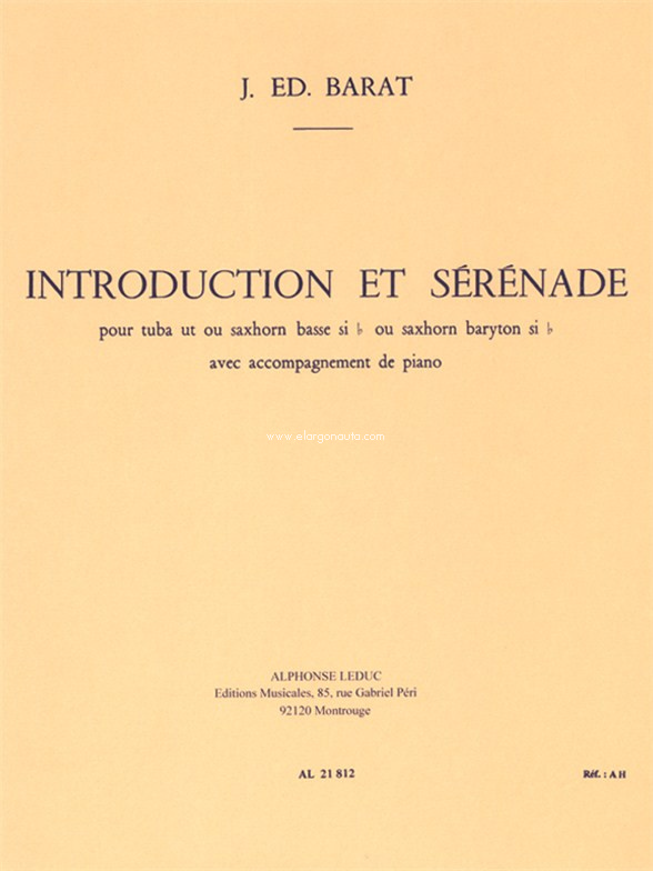 Introduction Et Serenade, Tuba In C or Tenor Horn B-Flat and Piano
