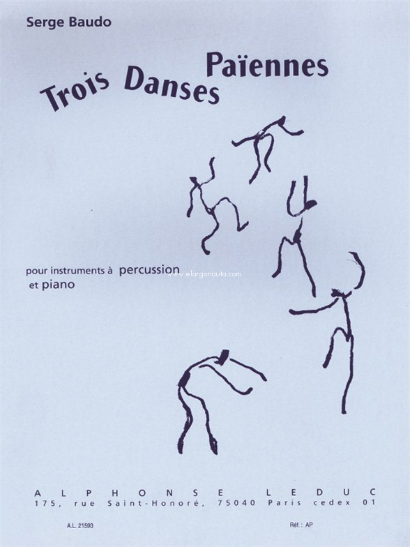 Trois Danses Païennes, Percussion. 9790046215933