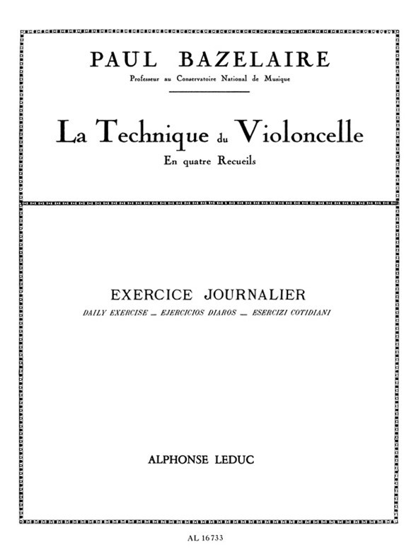 La técnica del violonchelo, vol. II: Ejercicios diarios
