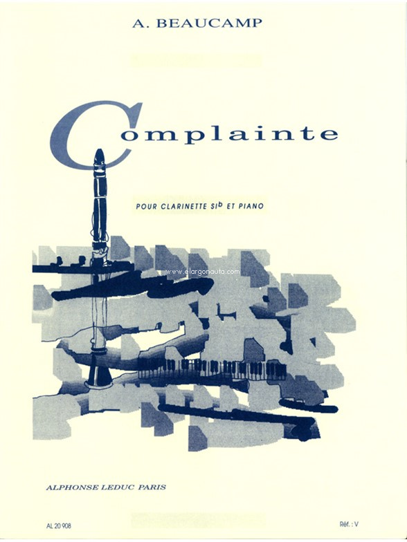 Complainte, Clarinet and Piano. 9790046209086