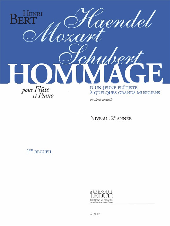 Hommage dun jeune Flûtiste Vol.1, Flute and Piano. 9790046293665