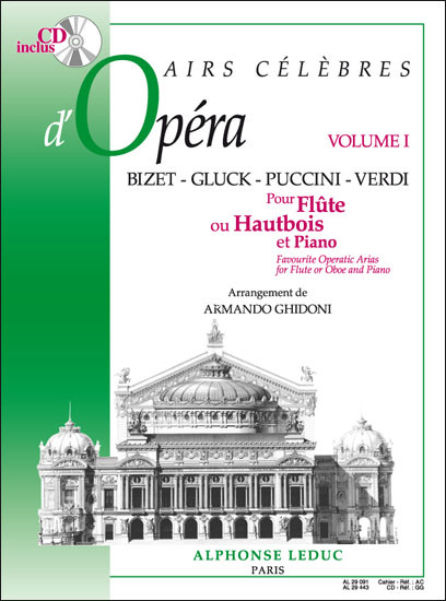 Airs célèbres d'Opéras Vol.1, Flute and Piano. 9790046290916